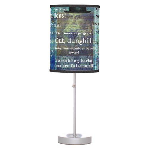 Shakespeare humorous Insult quotes Table Lamp