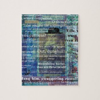 Shakespeare Humorous Insults Jigsaw Puzzle by shakespearequotes at Zazzle