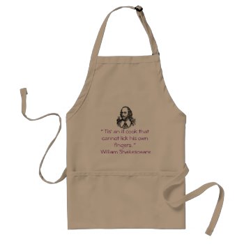 Shakespeare " Ill Cook " Apron by nitejonboy at Zazzle