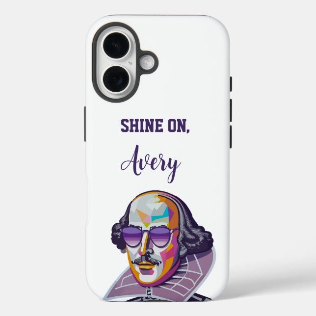 Shakespeare in Shades: Modern illustration Case-Mate iPhone Case (Back)