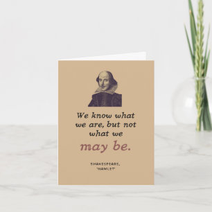 Shakespeare Inspiration Vintage Bookish Graduation Card