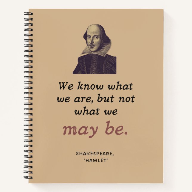 Shakespeare Inspiration Vintage Bookish Graduation Notebook (Front)