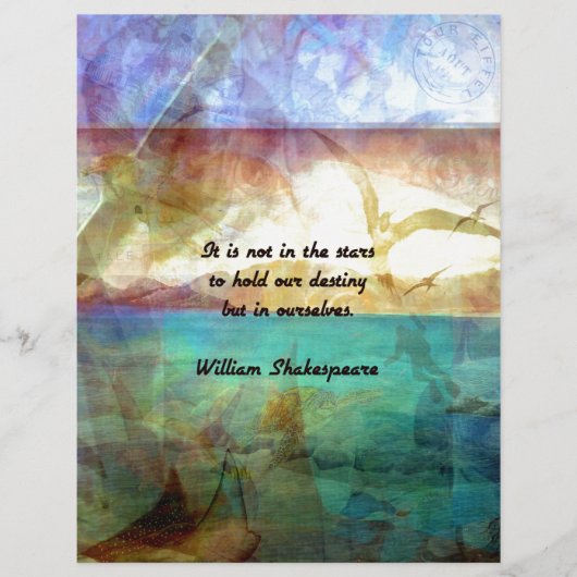 Shakespeare Inspirational Quote About Destiny (Front)