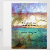 Shakespeare Inspirational Quote About Destiny (Front/Back)
