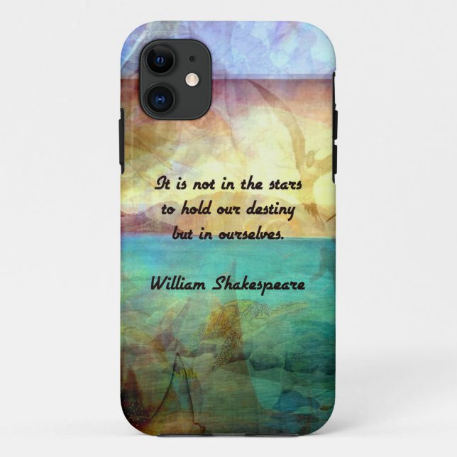 Shakespeare Inspirational Quote About Destiny Case-Mate iPhone Case (Back)