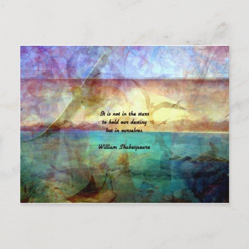Shakespeare Inspirational Quote About Destiny Postcard