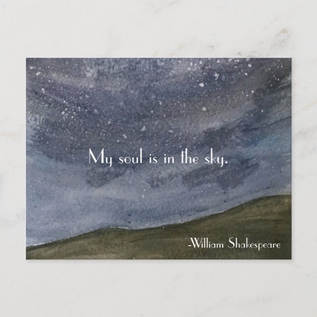 Shakespeare Inspirational Quote Postcard (Front)