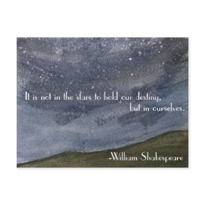 Shakespeare Inspirational Quote Postcard