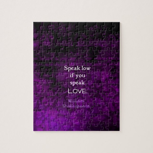 Shakespeare Inspirational Romantic LOVE Quote Jigsaw Puzzle (Vertical)