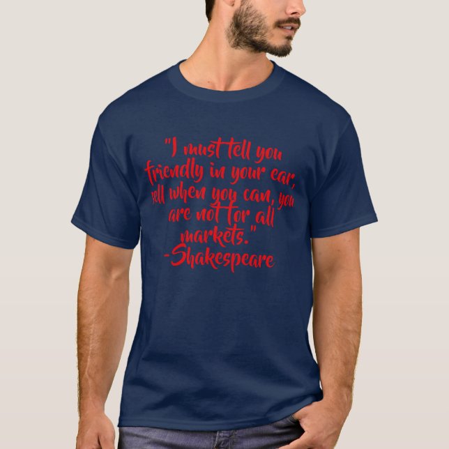 Shakespeare Insult. Shirt Humor (Front)