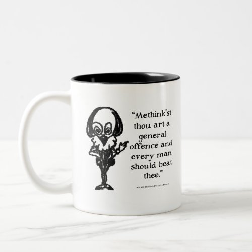 Shakespeare Insults Alls Well Two_Tone Coffee Mug