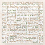 Shakespeare Insults Collection Glass Coaster