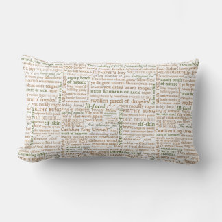 Shakespeare Insults Collection Lumbar Pillow