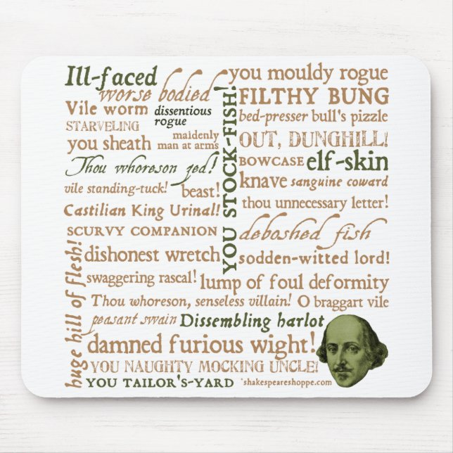 Shakespeare Insults Collection Mouse Pad (Front)