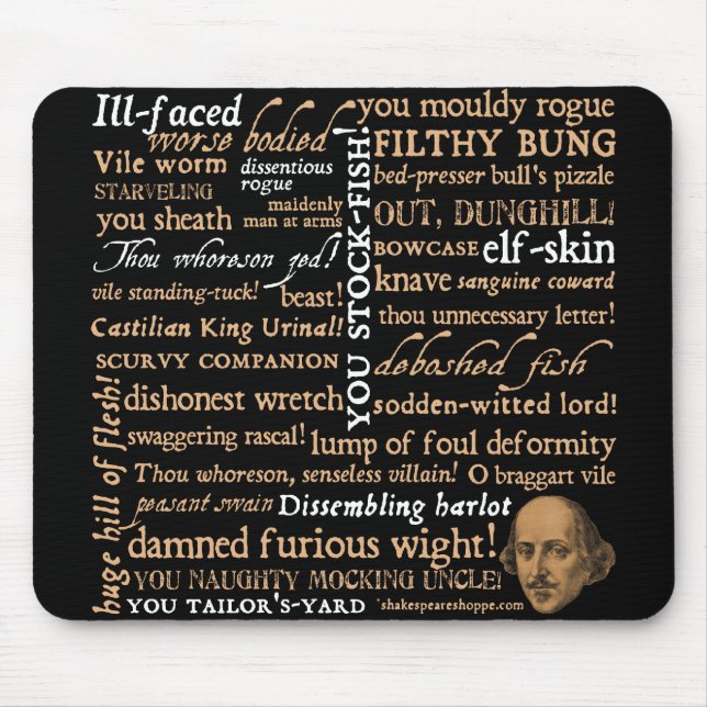 Shakespeare Insults Collection Mouse Pad (Front)