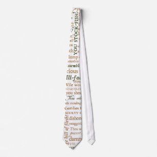 Shakespeare Insults Collection Neck Tie