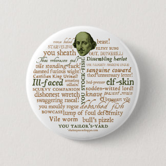 Shakespeare Insults Collection Pinback Button
