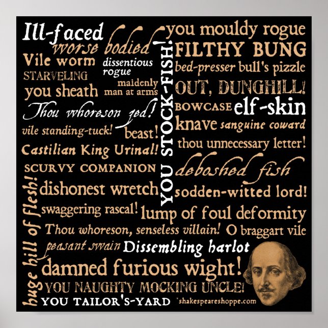 Shakespeare Insults Collection Poster (Front)