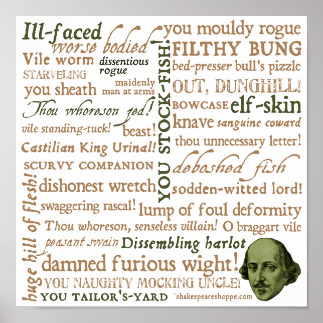 Shakespeare Insults Collection Poster (Front)