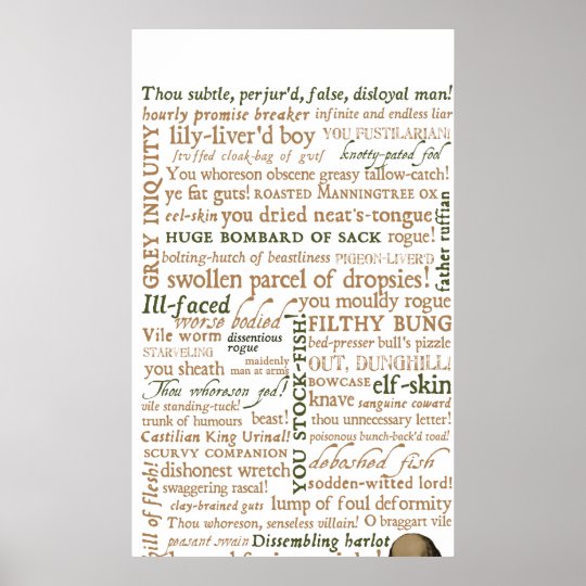 Shakespeare Insults Collection Poster