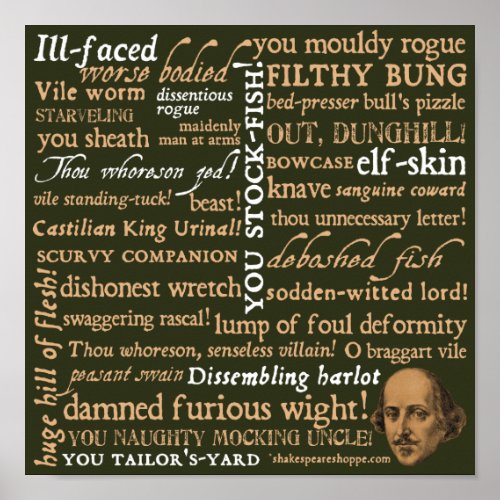 Shakespeare Insults Collection Poster