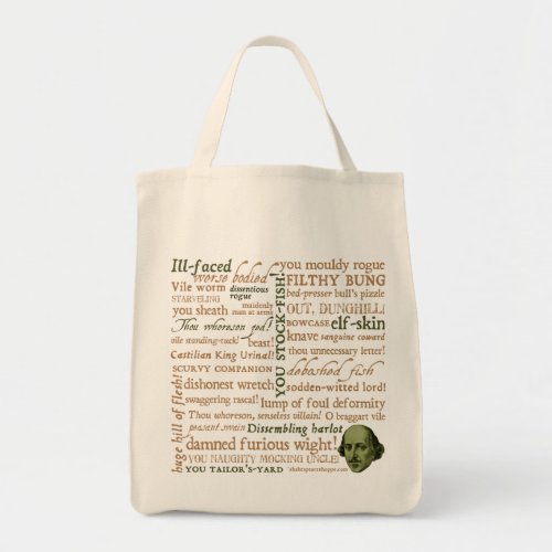 Shakespeare Insults Collection Tote Bag