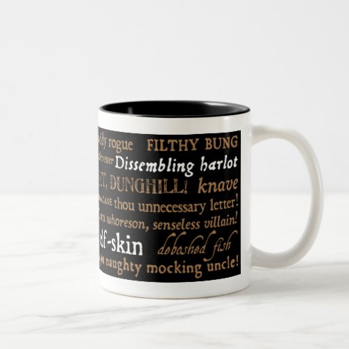 Shakespeare Insults Collection Two_Tone Coffee Mug