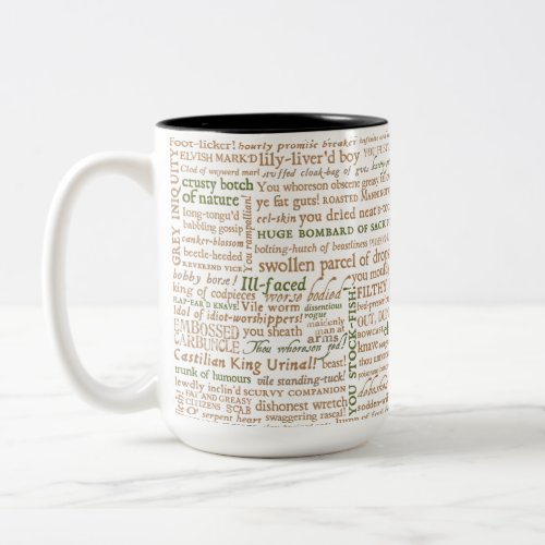 Shakespeare Insults Collection Two_Tone Coffee Mug