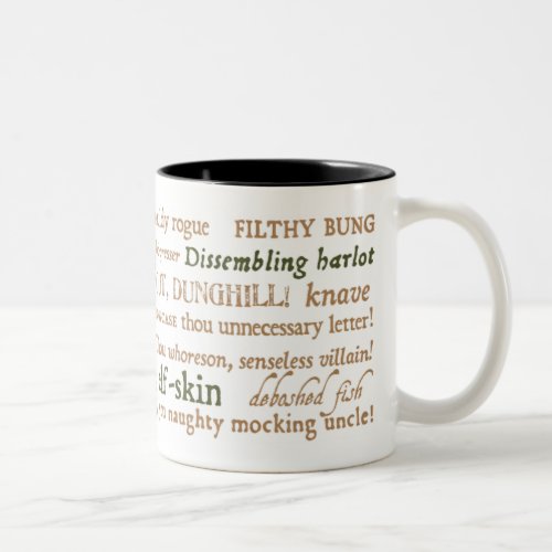 Shakespeare Insults Collection Two_Tone Coffee Mug