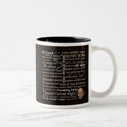 Shakespeare Insults Collection Two_Tone Coffee Mug