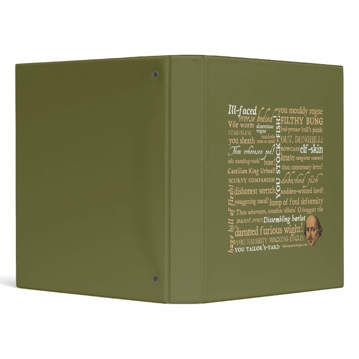 Shakespeare Insults Collection Vinyl Binder