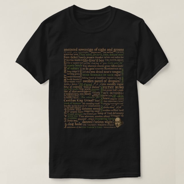 Shakespeare Insults Dark - Revised Edition ( T-Shirt (Design Front)