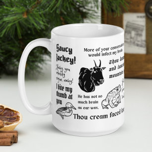 Shakespeare Insults Funny Sarcastic Theater Coffee Mug