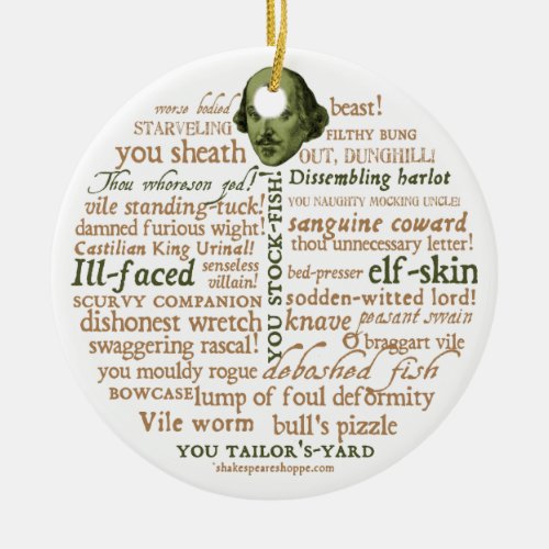 Shakespeare Insults Ornament