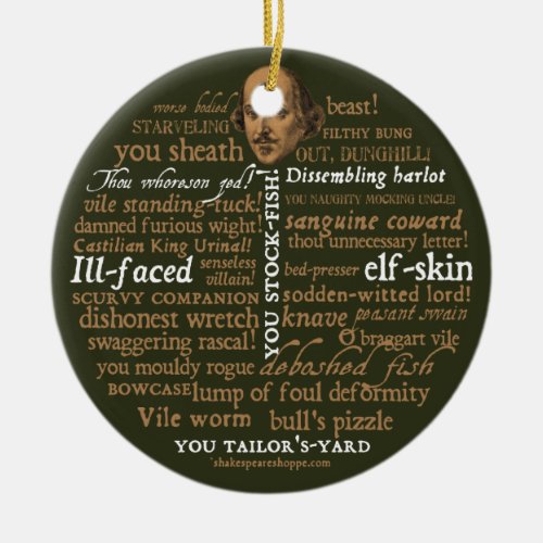 Shakespeare Insults Ornament