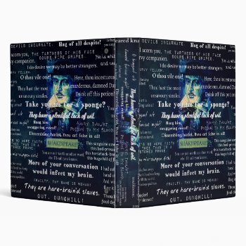 Shakespeare Insults Quotes 3 Ring Binder by shakespearequotes at Zazzle