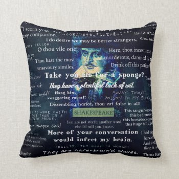 Shakespeare Insults Quotes Throw Pillow by shakespearequotes at Zazzle