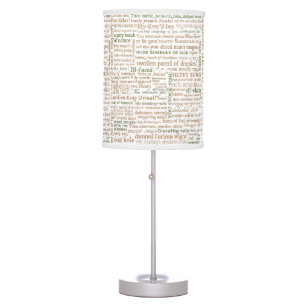 Shakespeare Insults table lamp