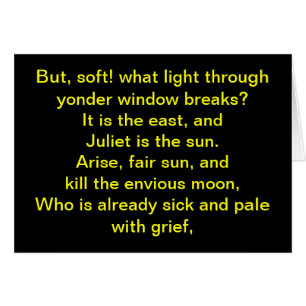 Shakespeare: Juliet is the sun Cards