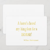Shakespeare Kingdom for a Horse Quote (Front/Back)