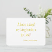 Shakespeare Kingdom for a Horse Quote (Standing Front)