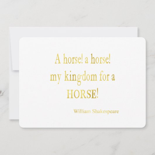 Shakespeare Kingdom for a Horse Quote (Front)