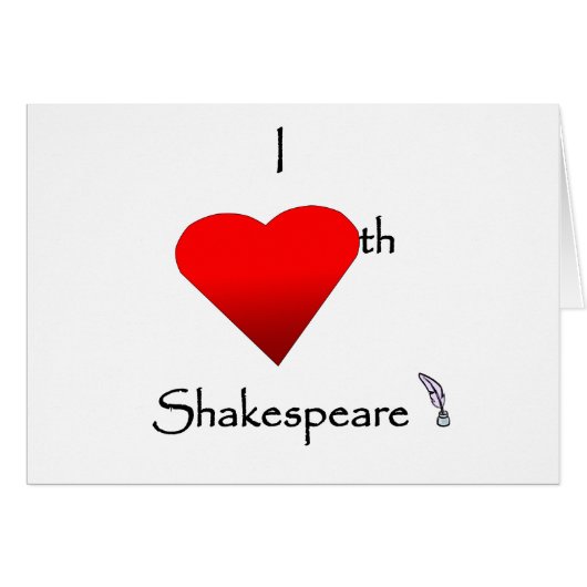 Shakespeare Love Cards (Front Horizontal)