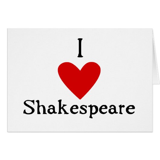 Shakespeare Love Cards (Front Horizontal)