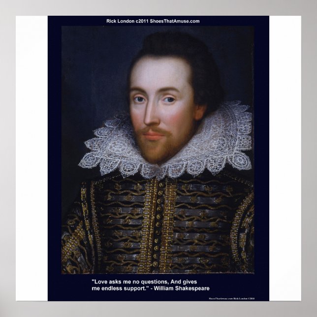Shakespeare Love/Endless Quote On Poster Print (Front)