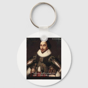 Shakespeare "Love/Might" Quote Gifts & Cards Etc Keychain