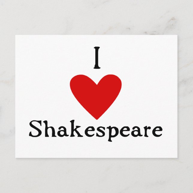 Shakespeare Love Postcard (Front)
