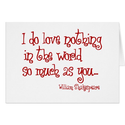 shakespeare love red cards (Front Horizontal)