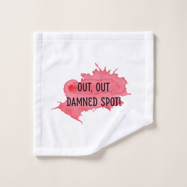 Shakespeare Macbeth Quote Washcloth "Out Out Spot" (Wash Cloth)