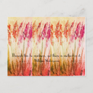 Shakespeare Madness Quote Postcard